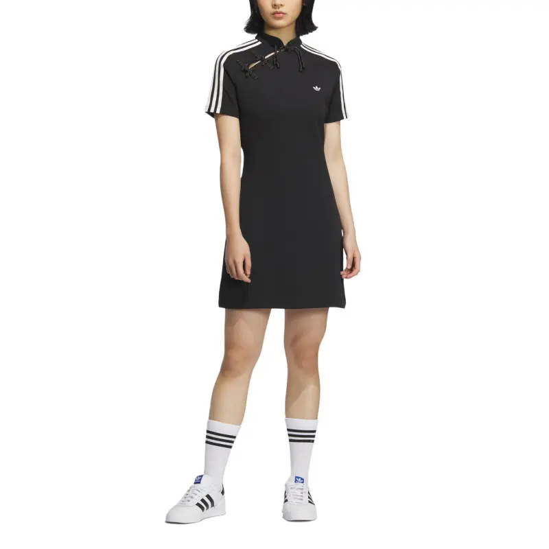 Adidas Originals Short Sleeved Dress Women's Black-1