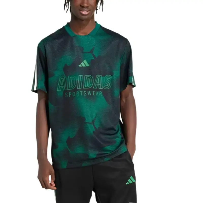 Adidas Sportswear T Shirt Men's Black Green-3