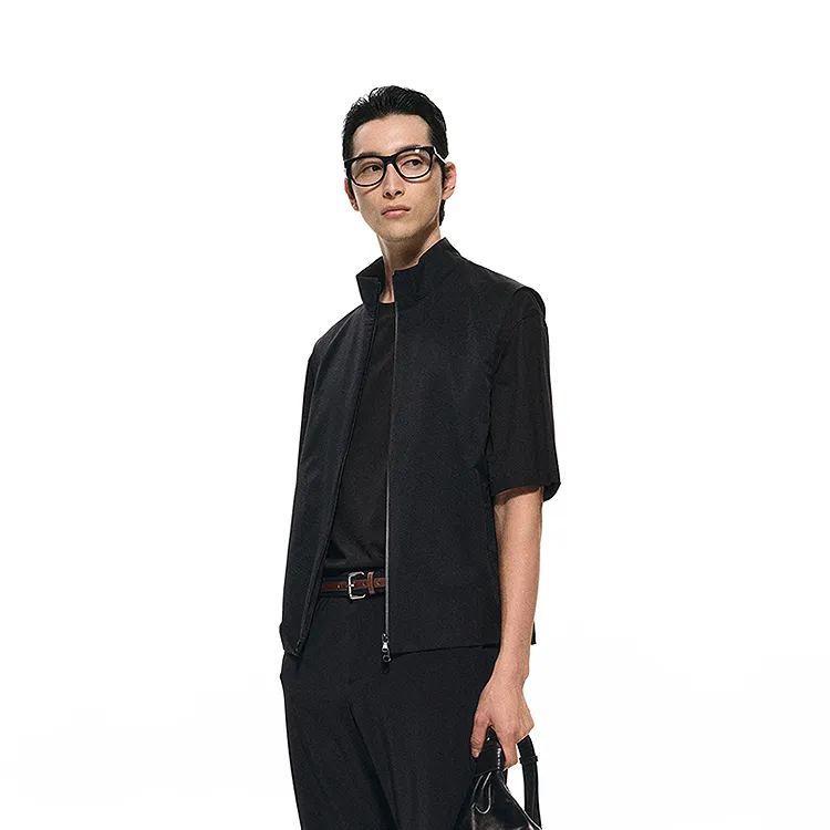 CROQUIS Black Thread Vest Men's-4