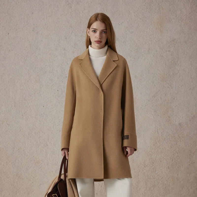 E.land Coats Women's Camel 11Camel-2