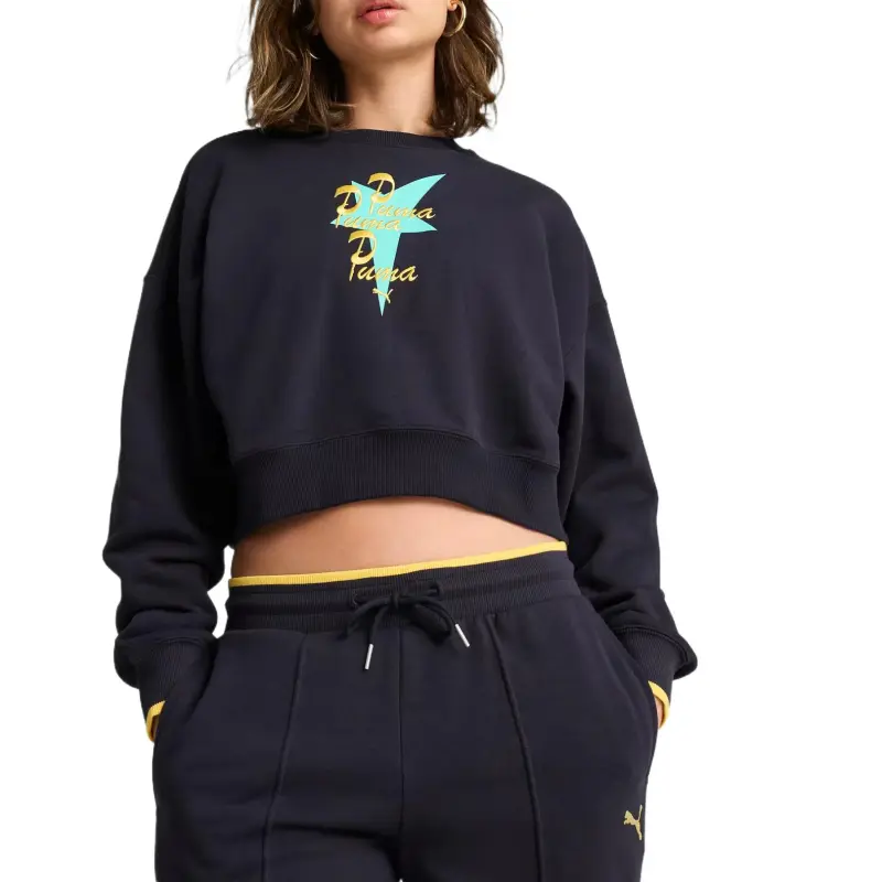 PUMA Suéter Para Mujer Cuello Redondo Road To Unity Talla Extragrande-2
