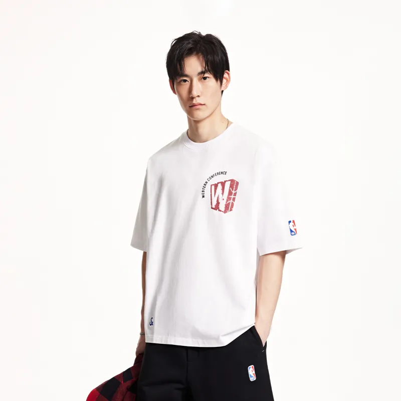 JACK JONES· JACK&JONESxNBA Summer T Shirt Men's A06 Raw White-3