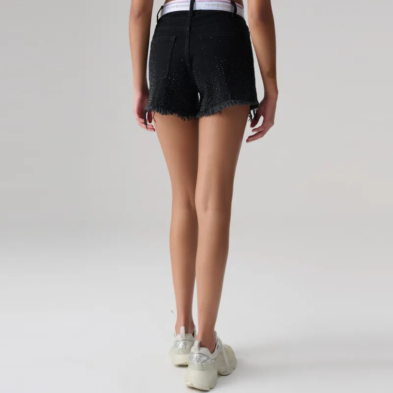 TCH Denim Shorts Women's Black-4
