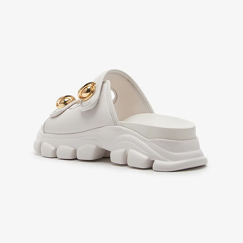 Le Saunda PU Polyurethane Slide Slippers Women's-3
