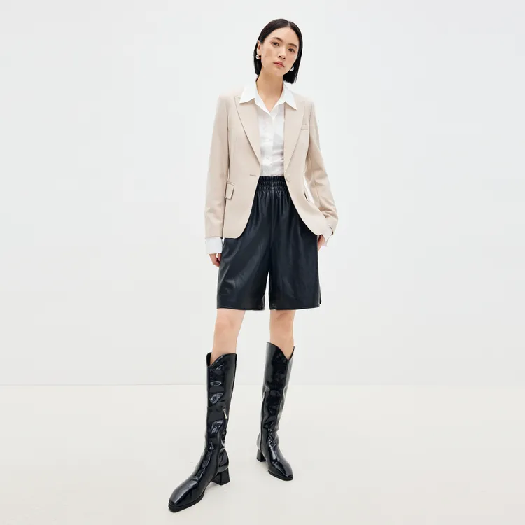 SHUIYUNJIAN Business Suit Women's Beige Apricot-4