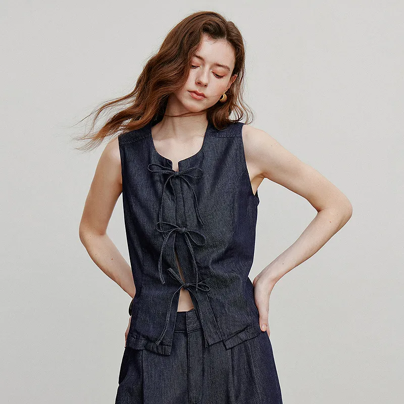 Initial language Shirts Women's Denim Original-2