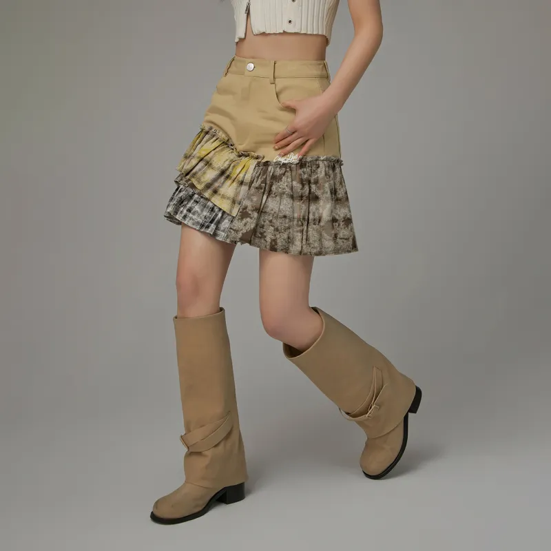 CHUU Casual Short Skirts Women's Coffee-2