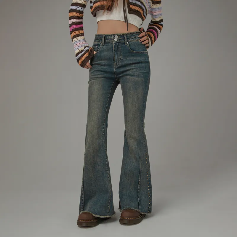 CHUU Jeans Women's Dark Denim Blue-2