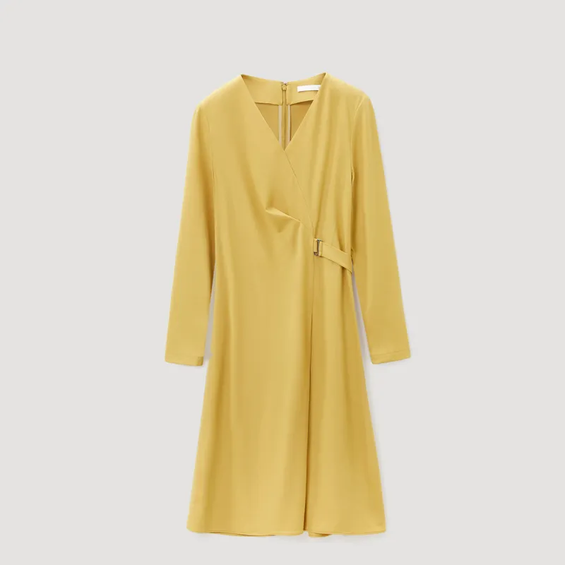 OVV Long Sleeved Dress Women's Medium Yellow-2