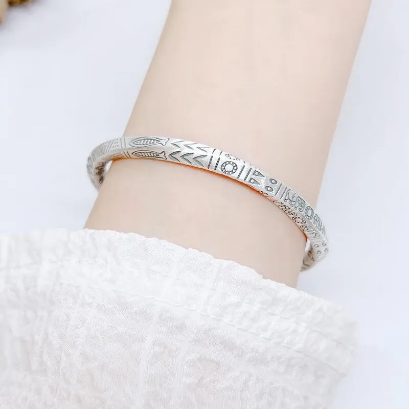 FUYUFU 999 Fine Silver Sterling Silver Bracelets Unisex-4