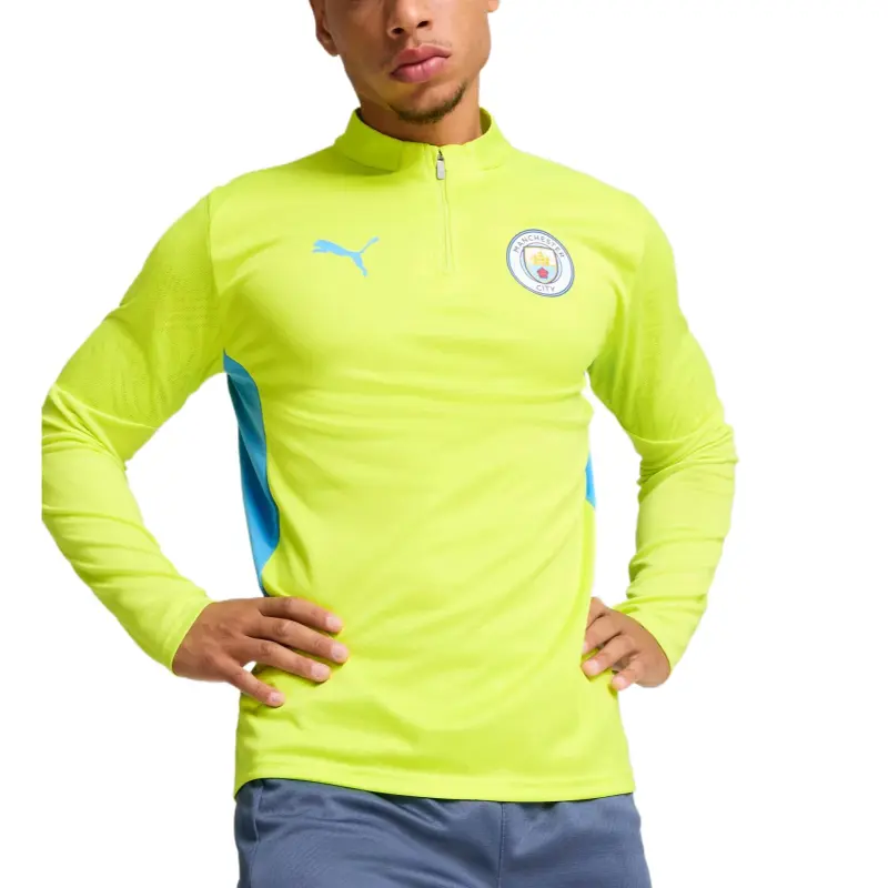 PUMA Quarter-Zip Soccer Jerseys Men's Yellow-2