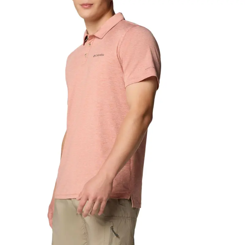 Columbia Tech Trail Polo Shirts Men Pink-2