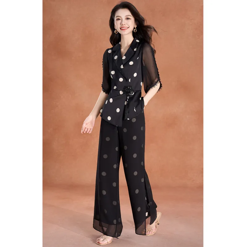 Mylan Summer Casual Suit Cinched Waist Women's-4