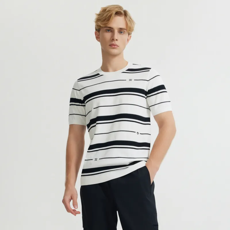 Cabbeen T Shirts Men Bleached-2