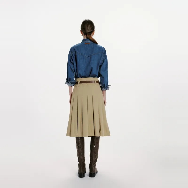 Teenie Weenie Casual Short Skirts Women's Khaki-2