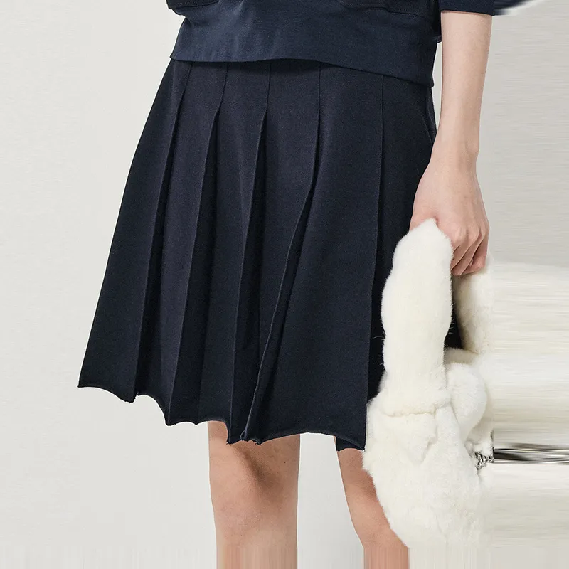 D'zzit Casual Short Skirts Women's Dark Blue-2