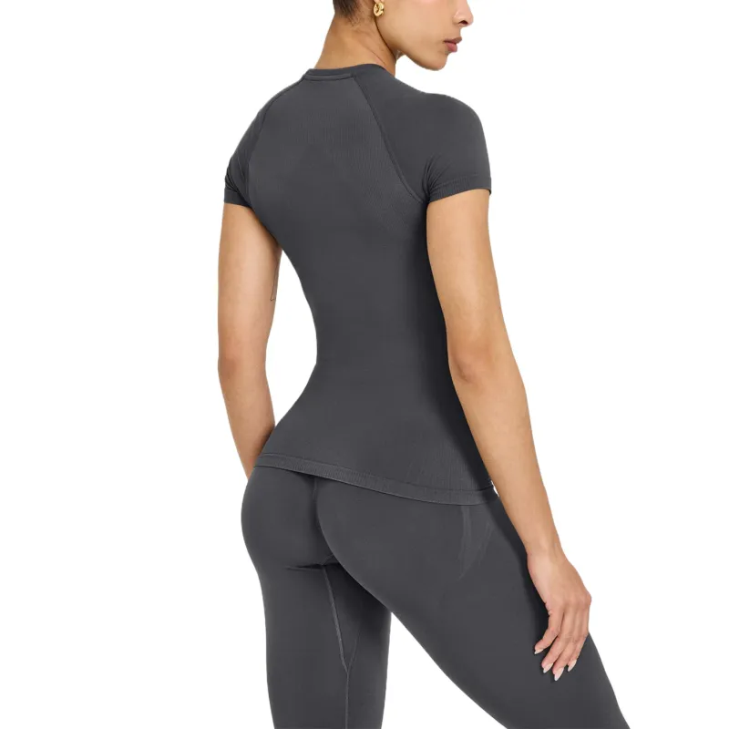 ONER ACTIVE Raglan Sleeve T Shirt Women's Gray-1