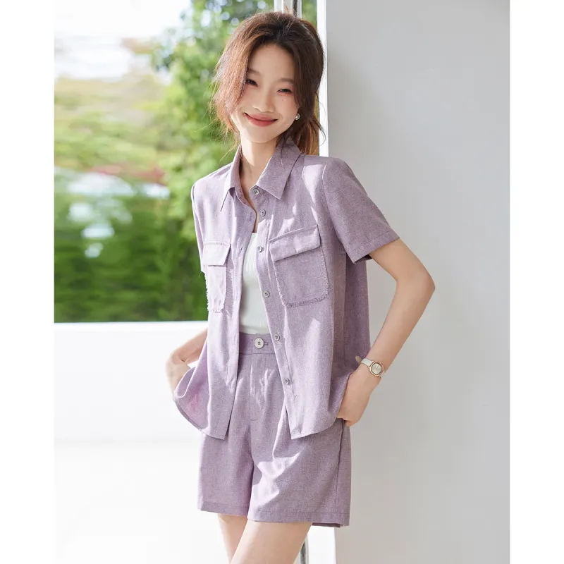 TERRE BLEUE Casual Suit Women's Purple-3