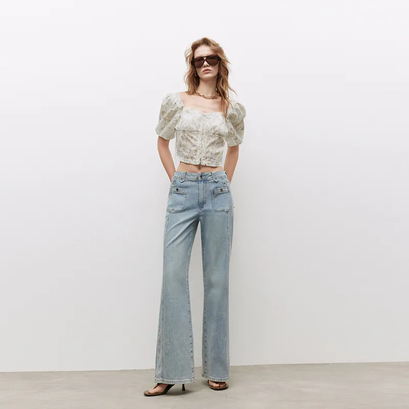 ONLY Chiffon Shirt Women's H4J Blueno-3