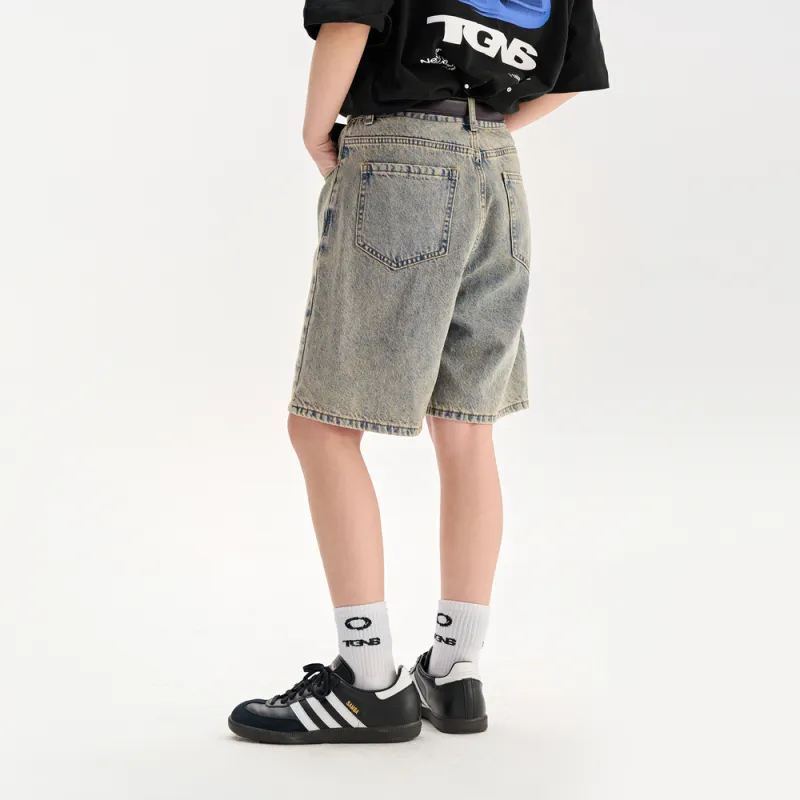 TGNS Denim Shorts Unisex Light Blue-6