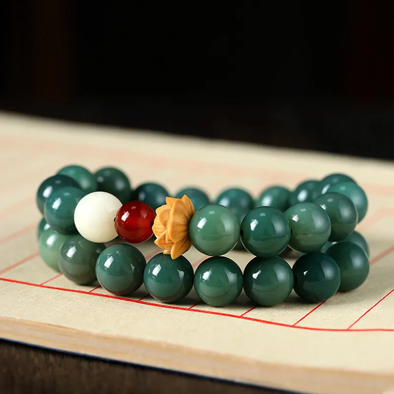 SHUZHUO White Jade Bodhi Bracelets Unisex-1