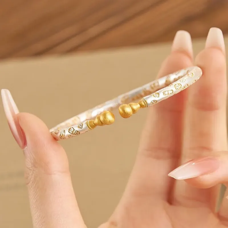 FUYUFU 999 Fine Silver Bangles Unisex-4