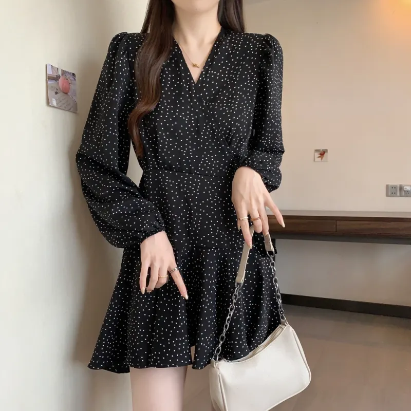 XIANSINIAO Long Sleeved Dress Women's-1