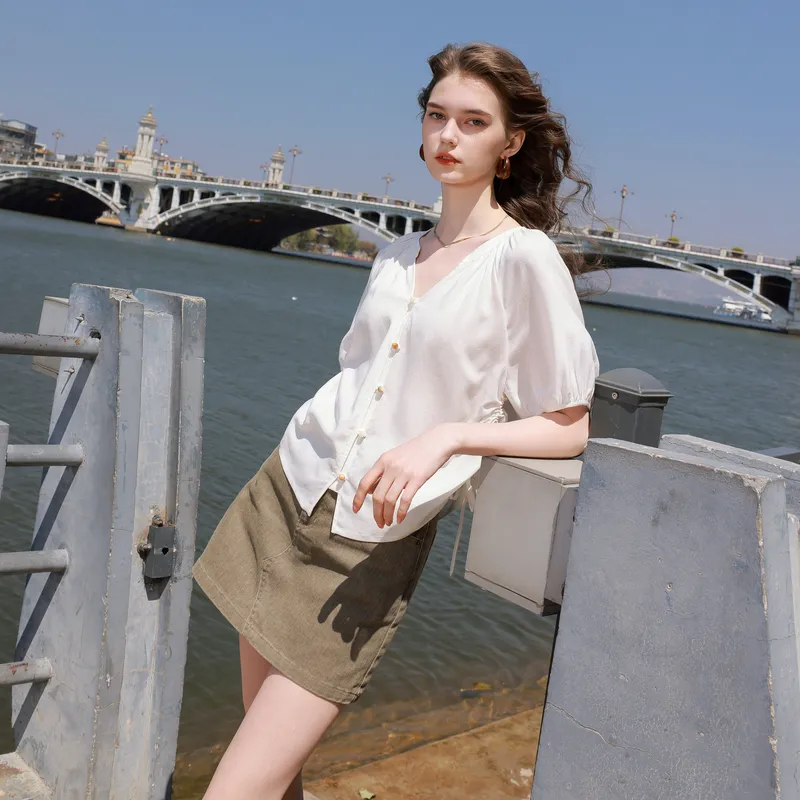 3COLOUR Shirts Women's Pearl White-2