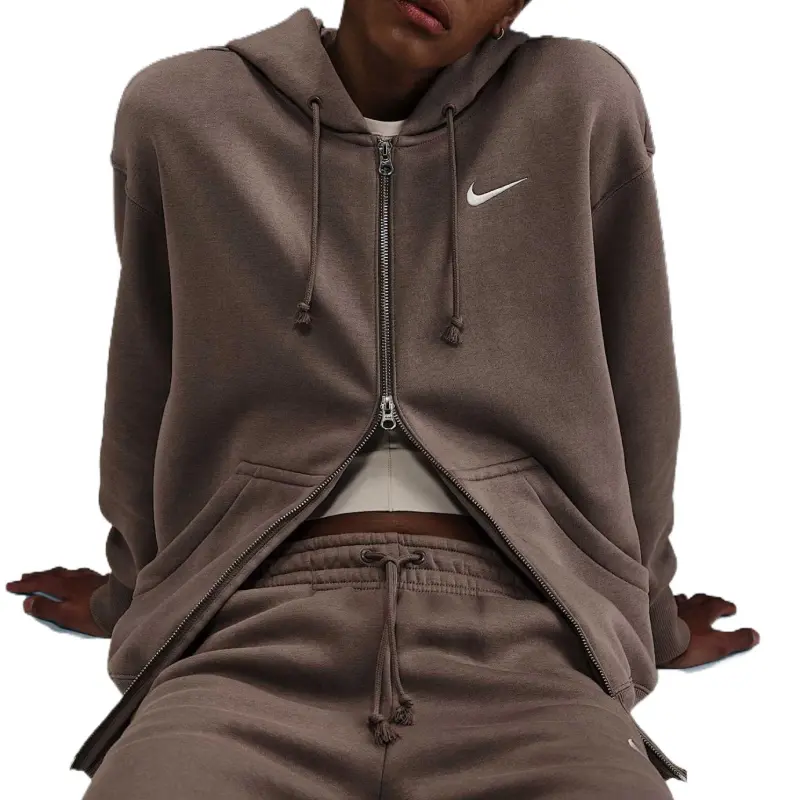 Nike Sportswear Phoenix FleeceSwoosh Sweatshirt Women's Mink Leather Brown/Canvas-2