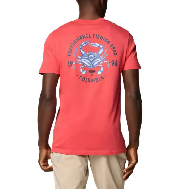 Columbia Crabby Graphic T-Shirt Men's Sunset Red-1