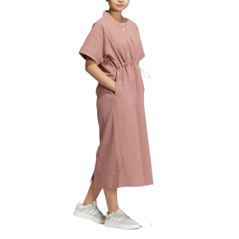 Adidas LUXFLOW Short Sleeved Dresses Women's Warm Clay-3