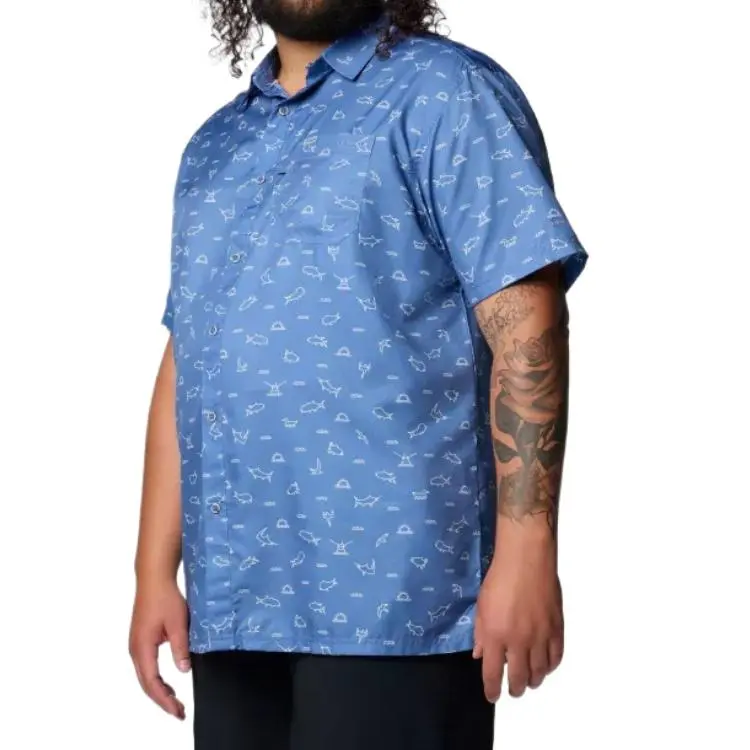 Columbia PFG Super Slack Tide Shirt Men's Blue Bell Deep Diver-2