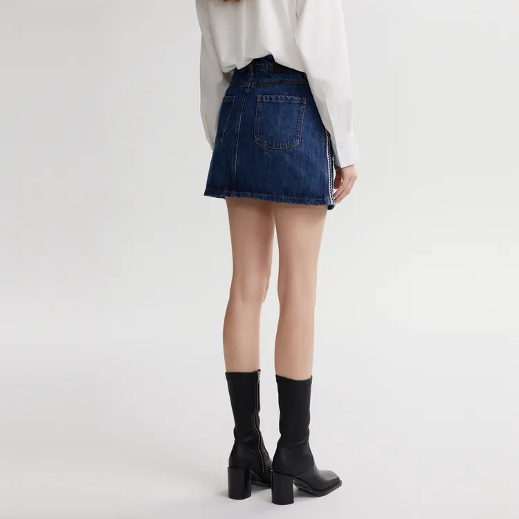 ELLE Casual Short Skirts Women's Dark Blue-5