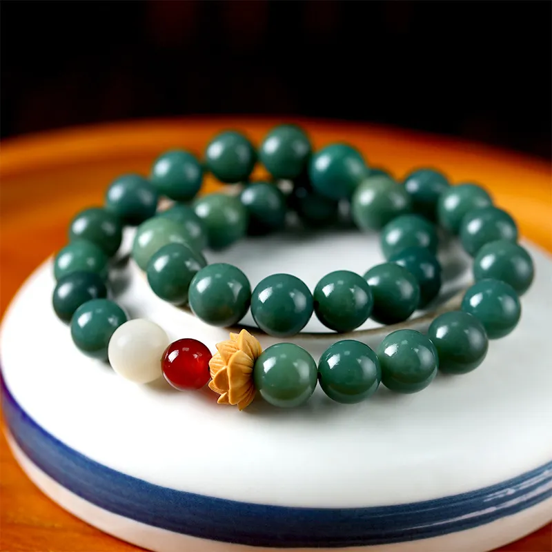 SHUZHUO White Jade Bodhi Bracelets Unisex-2