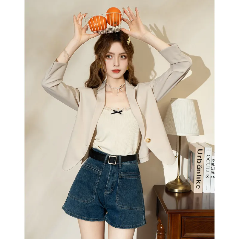 FAWENXIANGZI Summer Business Suit Loose Fit Women's-5