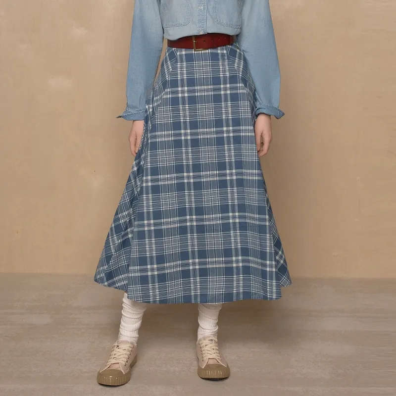 Teenie Weenie Casual Long Skirt Women's Blue-2