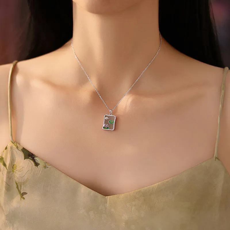 Royal Heaven's Choice Hetian Jade Necklaces Pale Greenish White Jade Unisex-3