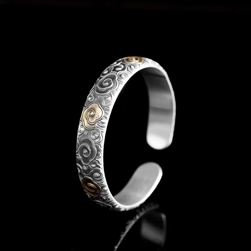 FUYUFU 999 Fine Silver Bangles Unisex-4
