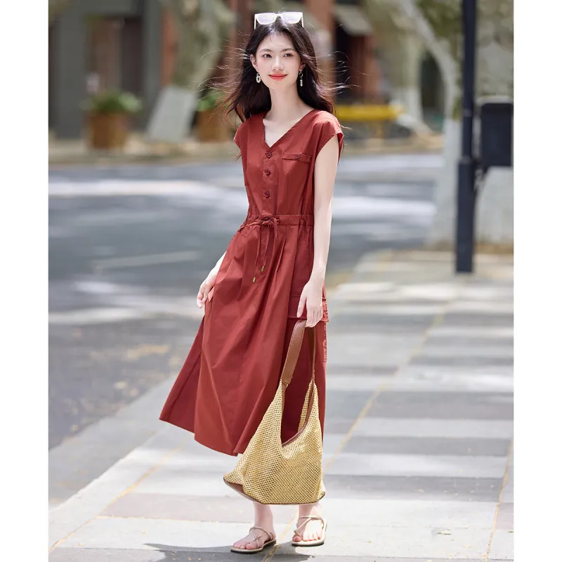 Still Quiet Short Sleeved Dress Women's-5