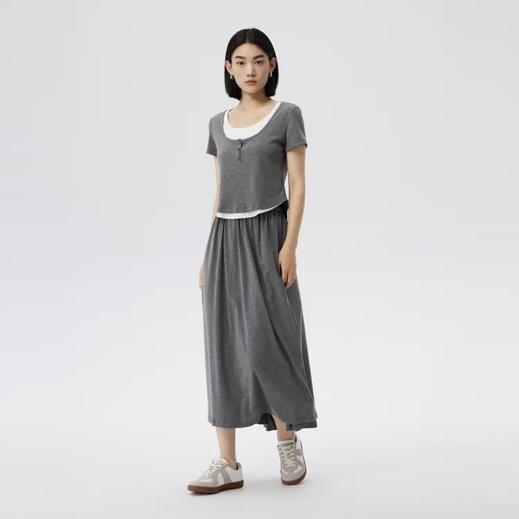 SHUIYUNJIAN Casual Suit Women's Smoke Gray-2