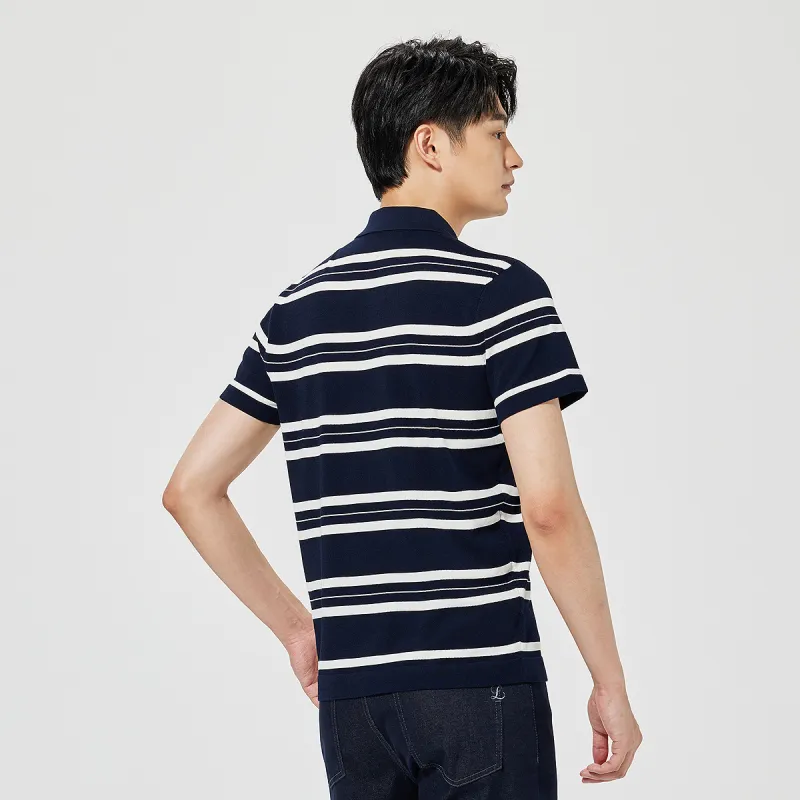 LESS IS MORE Polo Shirts Men Dark Navy Blue 25XTX5031S-3