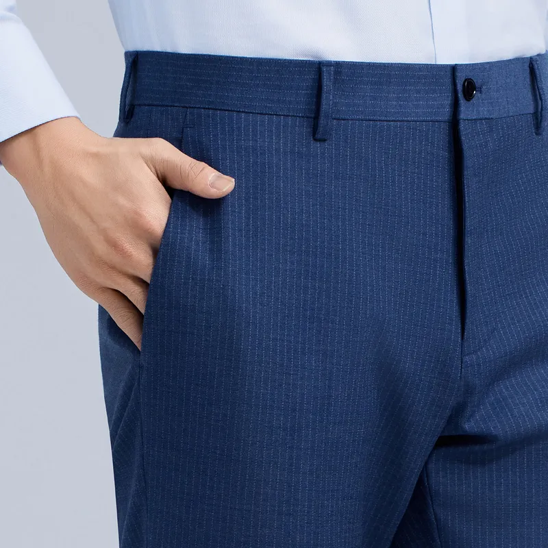 GOLDLION Suit Trouser Men's Blue Gray-4