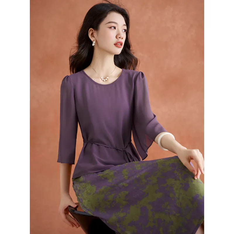 Mylan Skirt Set Straight Women's Purple-1