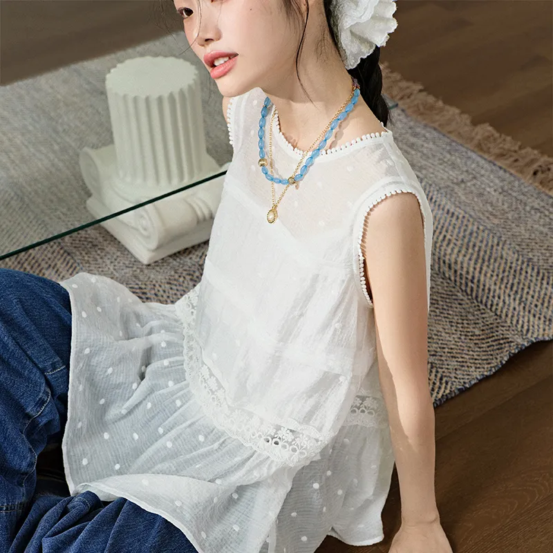 KUOSE Tank Tops Women's White-4