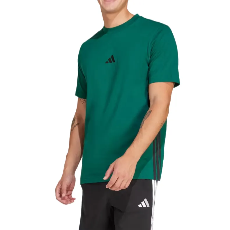Adidas Essentials Small Logo Single Jersey T Shirt-2