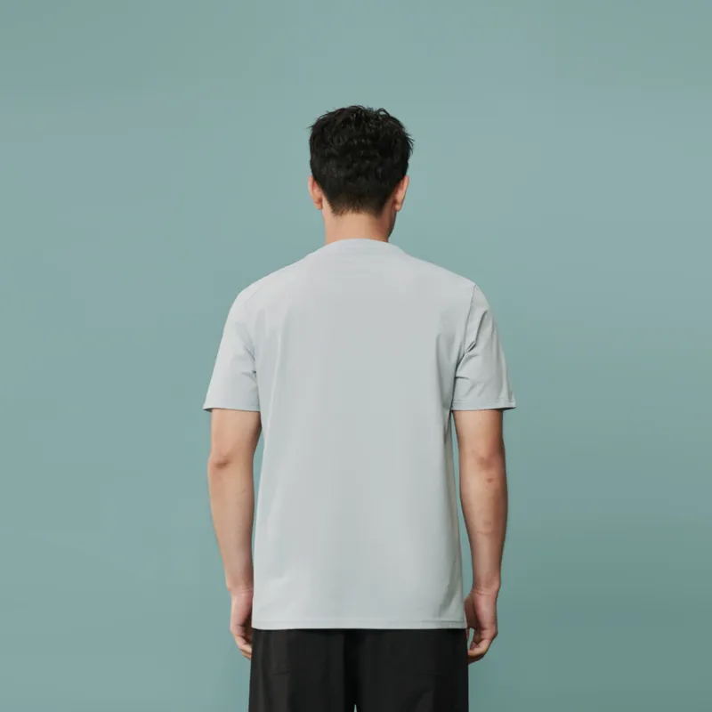 HLA T Shirts Men Moisture Wicking, UV Protection 40, Quick Dry Light Gray E8-2