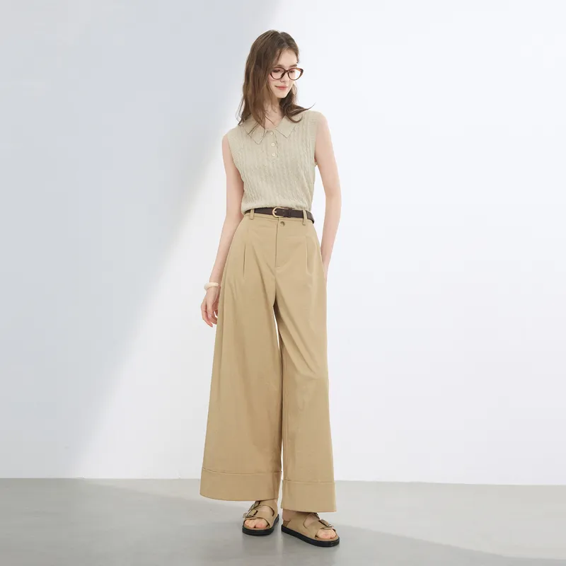 3COLOUR Casual Pants Women's Khaki-3