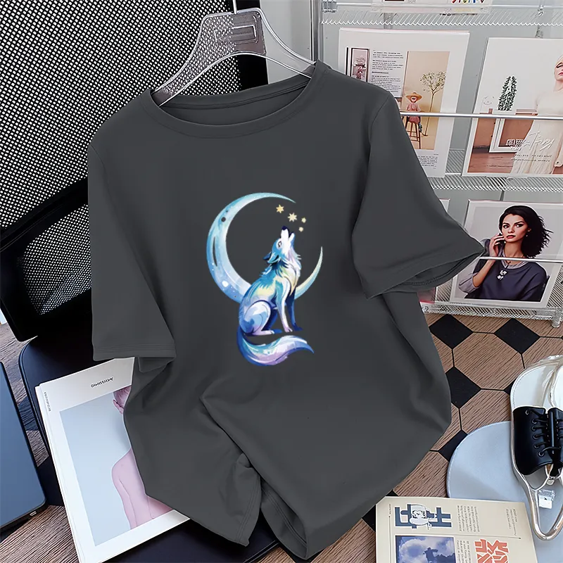FAIRWHALE Drop Shoulder Sleeve T Shirt Women's-14