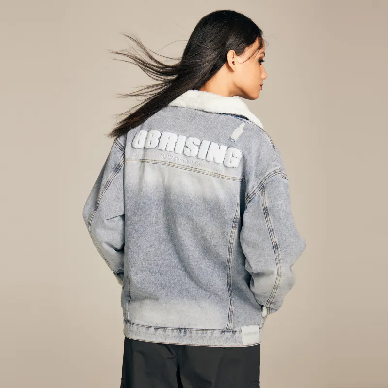 88rising Denim Jackets Unisex Washed Blue-3
