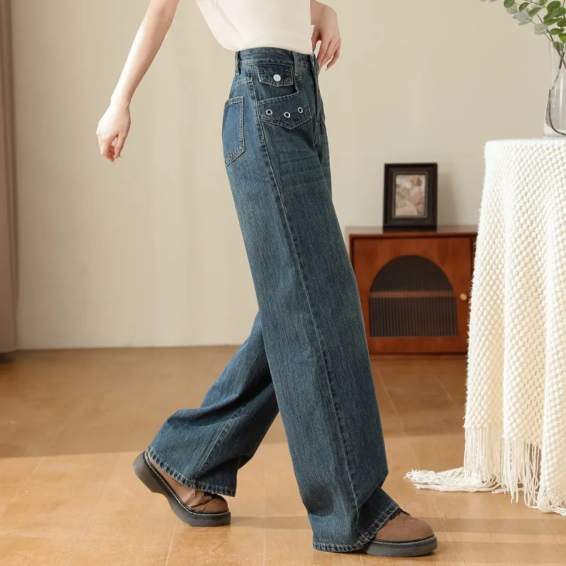 TERRE BLEUE Jeans Loose Fit Women's Dark Blue-6